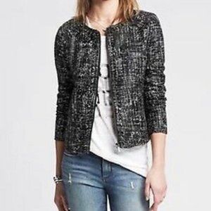 Banana Republic / Modern Tweed Zip Jacket